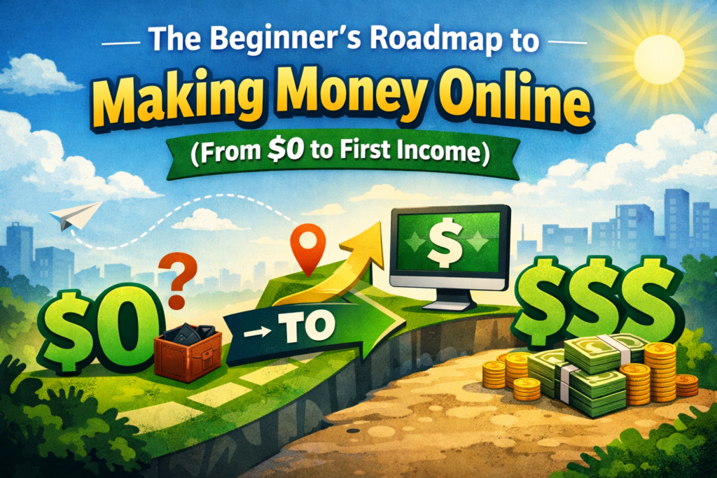The Beginner’s Roadmap to Making Money Online (From $0 to First Income)