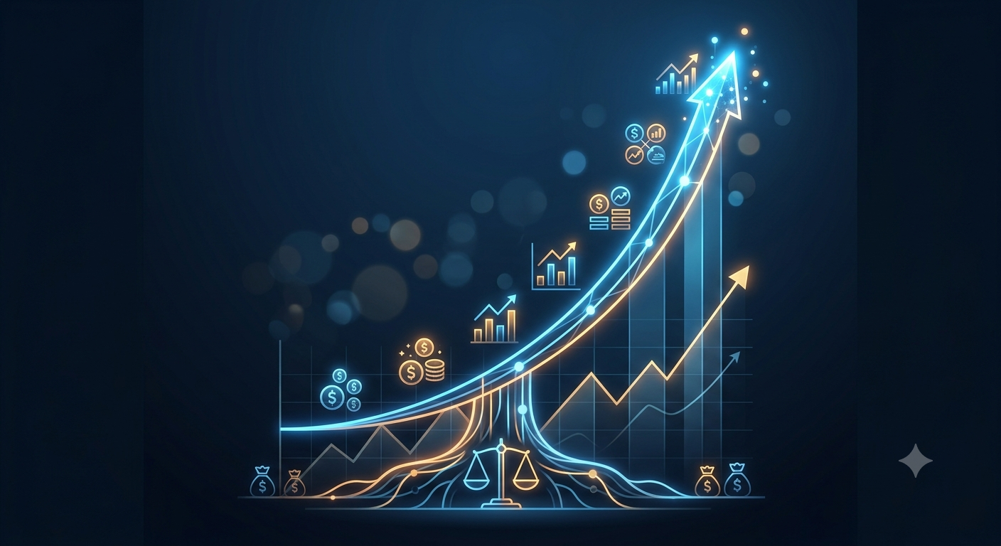 Illustration representing the core investing principles for building long-term wealth